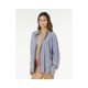 2. RIP CURL Damen-Strandhemd mit Nadelstreifen, blau