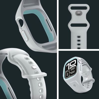 12. Spigen Liquid Air Pro Armband für Apple Watch 10 46mm - Grau