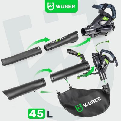 15. 3000-W-Elektro-Laubbläser mit Häcksler 15:1 W43422 WUBER