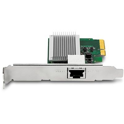4. Trendnet TEG-10GECTX Netzwerkkarte, intern, kabelgebunden, PCI Express, Ethernet, 10000 Mbit/s, Grün, Grau