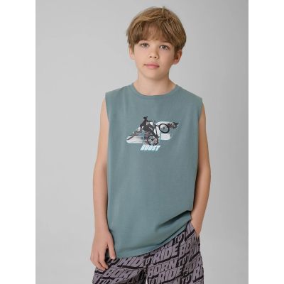 Ärmelloses Jungen-T-Shirt mit Aufdruck, Größe 4F 4FJRSS26TSLEM354-46S