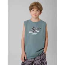 Ärmelloses Jungen-T-Shirt mit Aufdruck, Größe 4F 4FJRSS26TSLEM354-46S