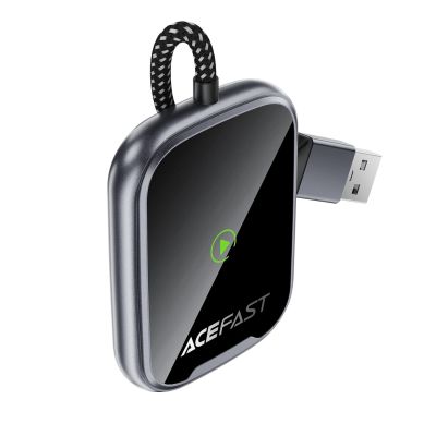 2. Acefast QC1 Kabelloser Kfz-Adapter – Grau