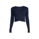 2. CASALL Seamless Rib Wrap Langarm T-Shirt in Kernblau