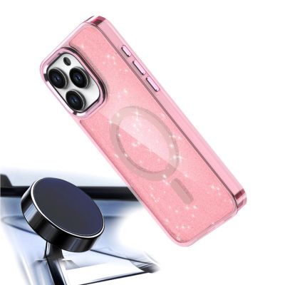 6. Glitter Case MagSafe für iPhone 16 Pro – Rosa mit Glitzer