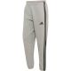 2. adidas Essentials 3-Streifen Fleecehose für Herren, schmal zulaufende Bündchen, grau, KY4127