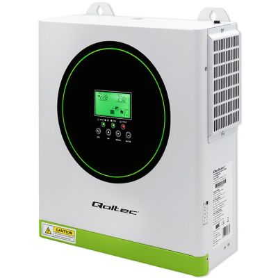 Qoltec Hybrid-Off-Grid-Solarwechselrichter 1500 W | 100 A | 12 V | MPPT | Sinus | WLAN-Option | Leistungsfaktor 1,0
