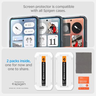 13. Spigen Glas.TR EZ Fit Panzerglas 2er-Pack für Nothing Phone 3 - Transparent