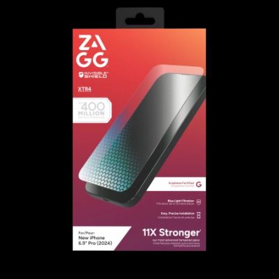 ZAGG InvisibleShield Glass XTR4 Graphene Displayschutzfolie mit Blaulichtfilter für iPhone 16 Pro Max