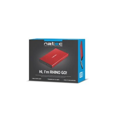 6. NATEC Rhino Go NKZ-1279 Hülle (2,5"; USB 3.0; Aluminium; rot)