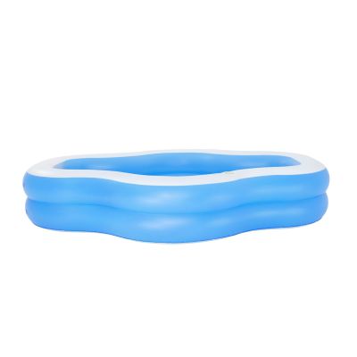 17. Bestway 54409 Aufstellpool, aufblasbarer Pool, oval, blau-weiß