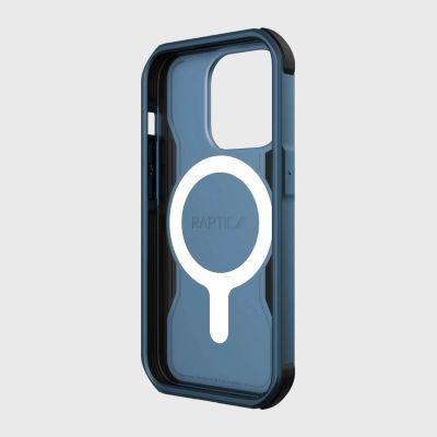 8. Raptic X-Doria Fort Case iPhone 14 Pro mit gepanzerter blauer MagSafe-Hülle