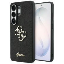 Guess Fixed Glitter Big 4G Metal Logo Hülle für Samsung Galaxy S26 Ultra - Schwarz
