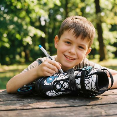 3. NH10907 4-in-1 Rollschuhe mit verlängerten Hockeykufen, Tinty Green, Größe S (31-34), Nils Extreme