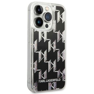 4. Karl Lagerfeld KLHCP14XLMNMK iPhone 14 Pro Max 6,7" Hardcase schwarz / schwarz Liquid Glitter Monogram