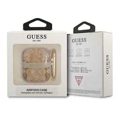 3. Guess GUA2HHFLD AirPods decken die Gold/Gold Paisley Strap Collection ab