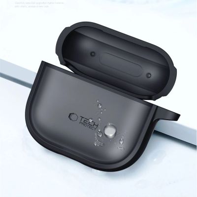 8. Tech-Protect Slim Hook-Hülle für AirPods 4 – Schwarz