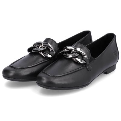 9. Bequeme Lederschuhe mit Kette Remonte W RKR645 schwarz