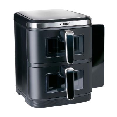Heißluftfritteuse ALPINA 2 x 5,5 l, 2800 W, schwarz