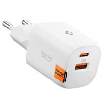Spigen Essential EE352EU USB-C/USB-A 35W Wandladegerät – Weiß