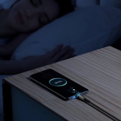 8. Baseus Glimmer Series Schnellladekabel USB-A auf USB-C 100 W 480 Mbit/s 1 m Schwarz