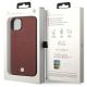 8. Hülle BMW BMHCP14S22RFGR iPhone 14 6.1" Burgund/Burgund Leder Rautenmuster