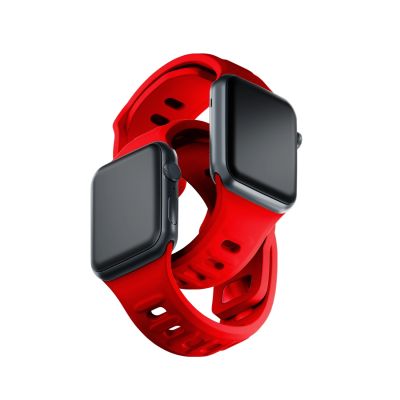 2. 3mk Silikon- Watch für Apple Watch 42/44/45/49 mm – Rot