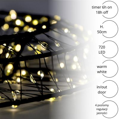 6. DEKORATIVER LED-RING 720 LEDS 50 CM SCHWARZ