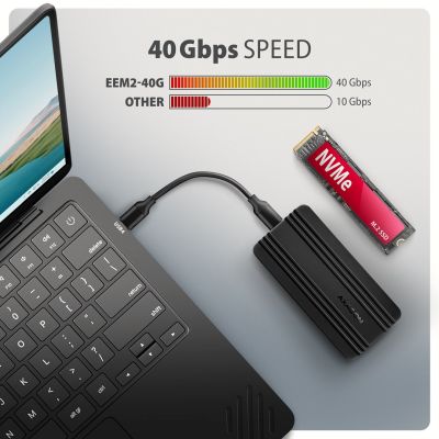 7. Axagon EEM2-40G Festplattengehäuse SSD-Gehäuse Schwarz M.2