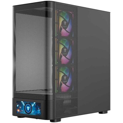 7. MODECOM VOLCANO AQ 500 ARGB MIDI SCHWARZES GEHÄUSE
