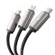 4. Tech-Protect UltraBoost 3in1 USB-A – Lightning /USB-C/Micro-USB 3,5A Kabel 1 m – Grau