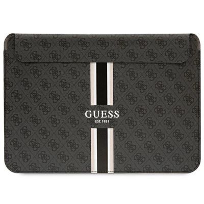 Guess 4G Printed Stripes Hülle für einen 14-Zoll-Laptop – Schwarz