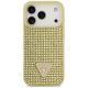 3. Guess Strass Dreieck Logo iPhone 17 Pro Hülle - Gold