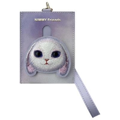 3. Nimmy Big Eyed Pet 2.0 Rabbit 3-in-1 Handytasche + Geldbörse + Tracker-Hülle, Lila