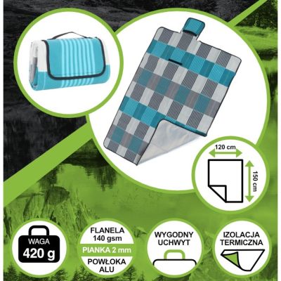 12. Strand- und Picknickdecke 150x120cm mit Aluminiumbeschichtung Enero Camp 1064086