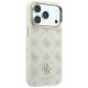 4. Guess Peony 4G MagSafe Hülle mit kleinem Logo für iPhone 17 Pro Max / 18 Pro Max – Beige