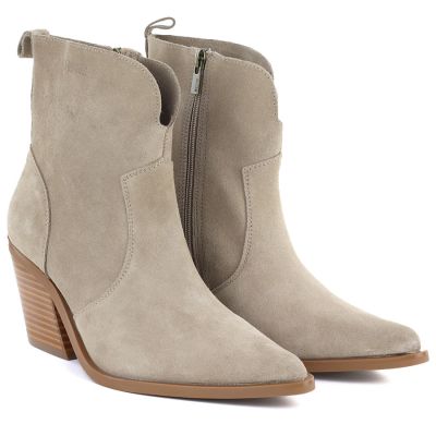 3. Damen-Cowboystiefel aus Leder, beige, Big Star TT274958