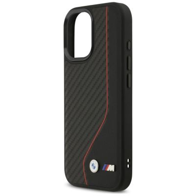 14. BMW M Carbon Line & Logo MagSafe Case für iPhone 17 – Rot