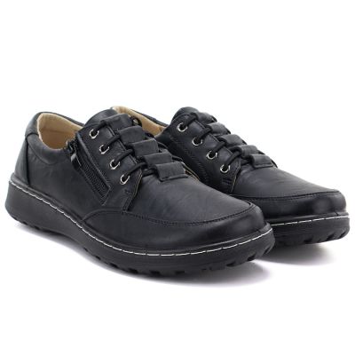 4. Bequeme Damenschuhe mit Reißverschluss, schwarz, Potocki TO90407