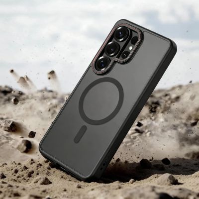 6. Tech-Protect MagCam MagSafe Hülle für Samsung Galaxy S26 Ultra – Schwarz und Rot