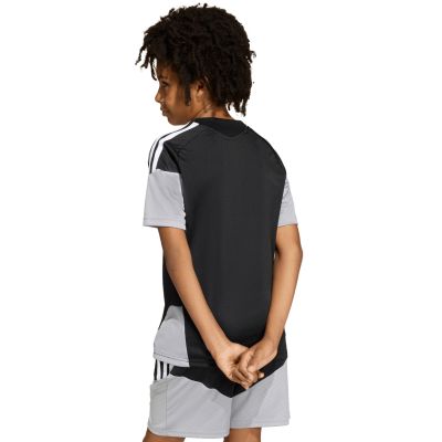 6. adidas Tiro 26 Wettkampf-Trainings-T-Shirt für Kinder, Schwarz und Grau, KA7599