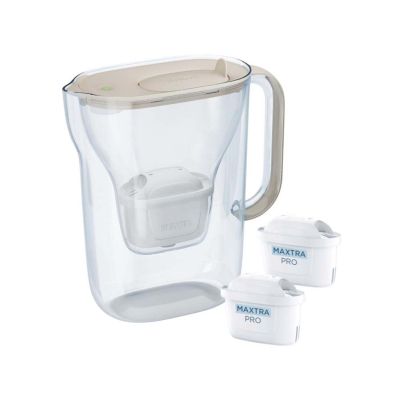 2. Brita Style Essential Filterkanne + 2 MaxtraPro PP-Kartuschen (2,4 l; Sand)