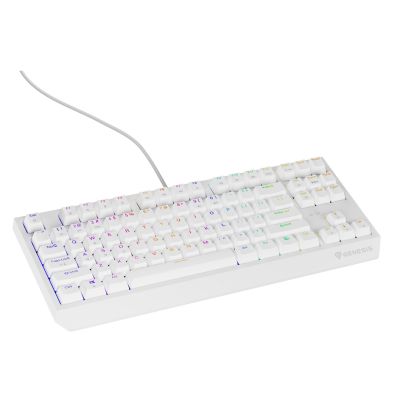 4. GENESIS Thor 230 TKL Gaming-Tastatur, USB, QWERTY, US-Englisch, Weiß