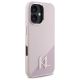 4. Karl Lagerfeld Silikon Shadow Metal Initial MagSafe Hülle für iPhone 16 – Rosa