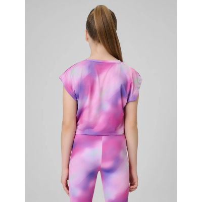 2. Schnelltrocknendes Sport-Crop-Top für Mädchen 4F 4FJRSS26TFTSF2387-90A