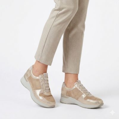 5. Klassische Damen-Sportschuhe in Gold, Modell M.Daszyński MR24129