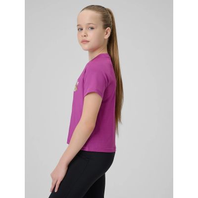 3. Schnelltrocknendes Sport-T-Shirt für Mädchen 4F 4FJRSS26TFTSF2386-53S