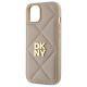 6. DKNY Quilted Stack Logo iPhone 14 Hülle – Beige