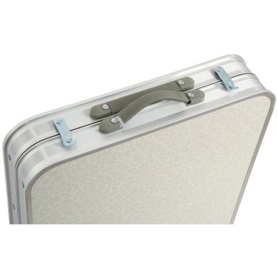 28. Klappbarer Campingtisch 120 x 47 x 70/62/54 cm mit Kleiderschrank 33 x 30 x 36 cm
