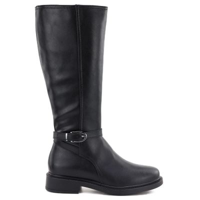 6. Sergio Leone KZ-32-S schwarze Leder-Damenstiefel